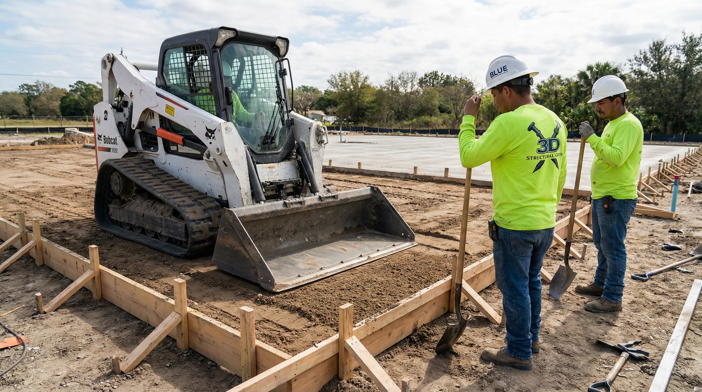 Final grading with skid steer