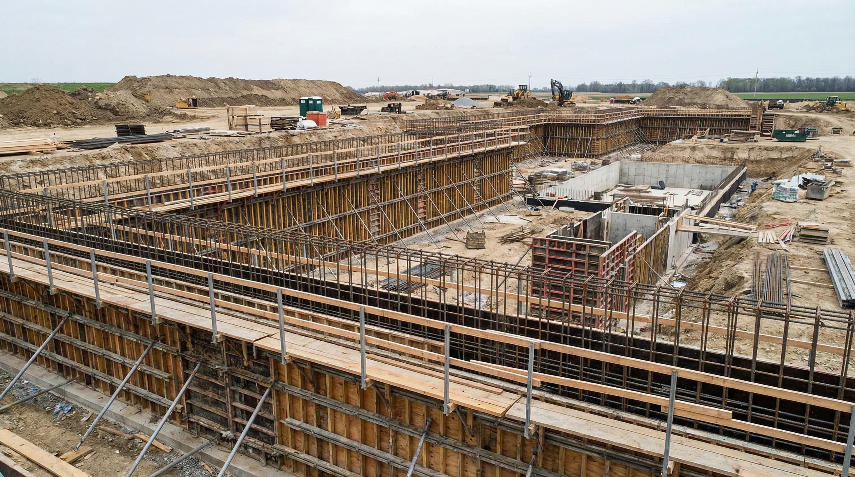 Stormwater retention and retaining wall construction