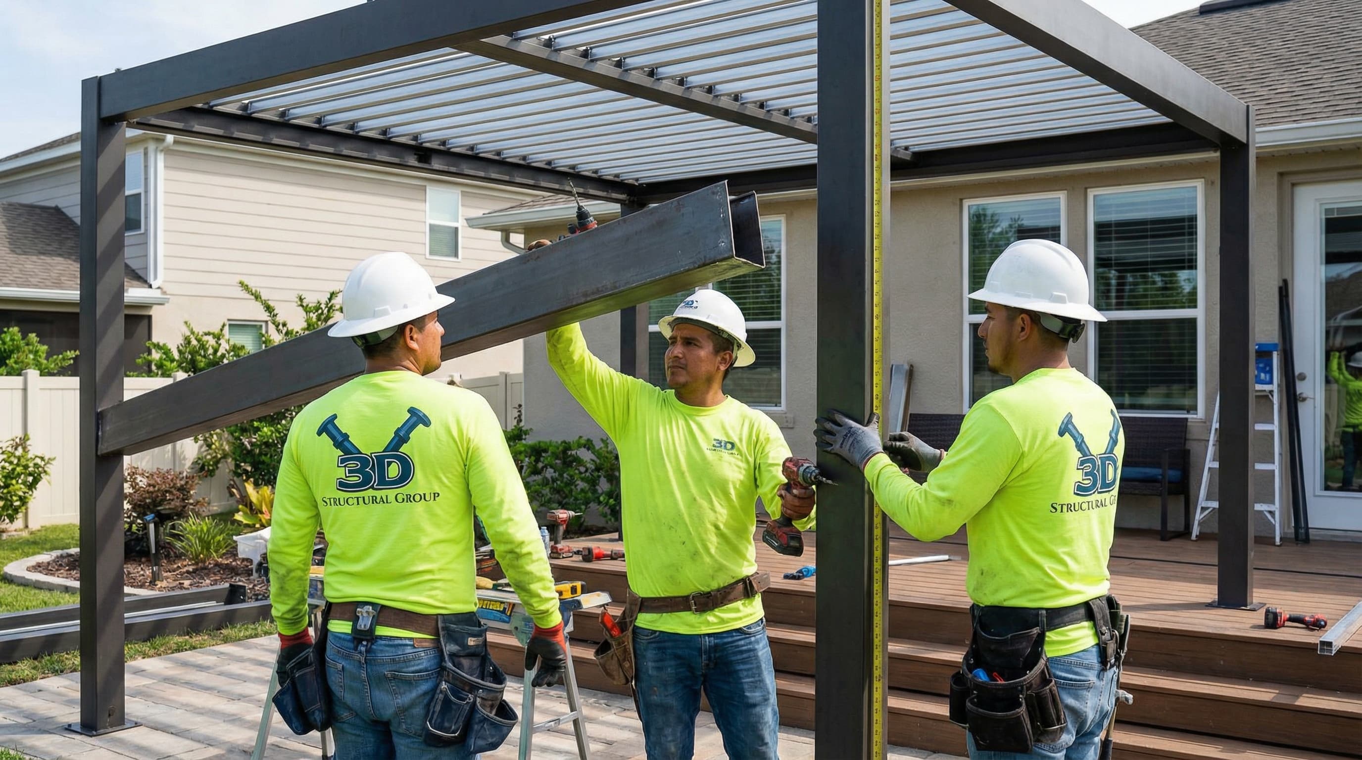 Structural steel and rebar installation